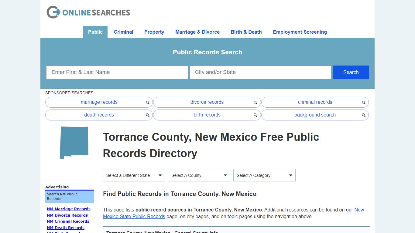 Torrance County, New Mexico Public Records Directory