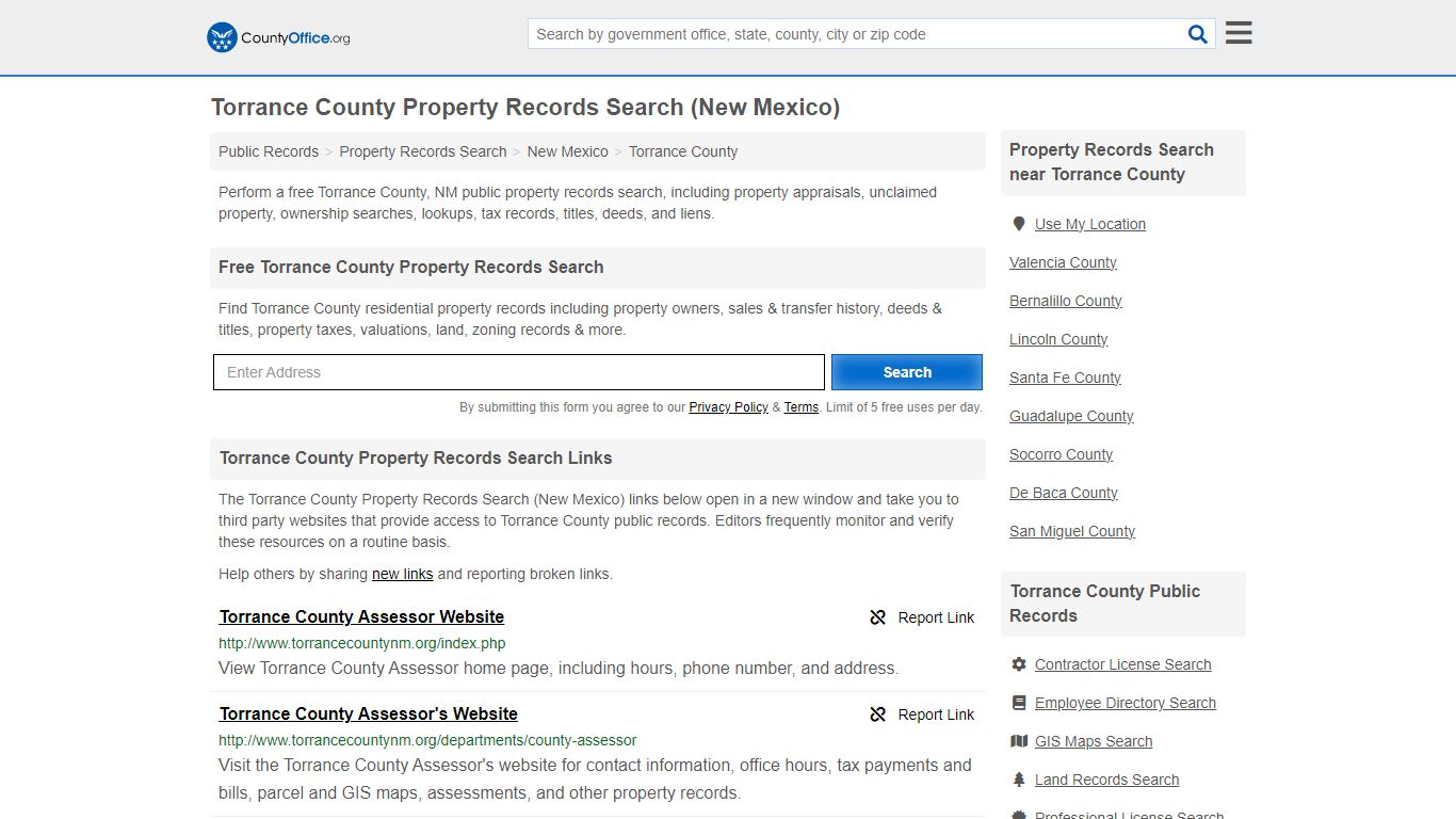 Torrance County Property Records Search (New Mexico) - County Office